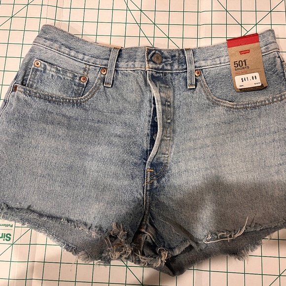 Levis 501 Cut Off Jean Shorts - Picture 1 of 3